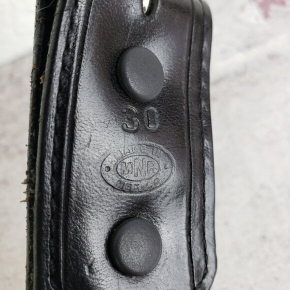Vintage Western Bohemian Tooled Leather Belt Whipstitch Conchos size 30 main image 4
